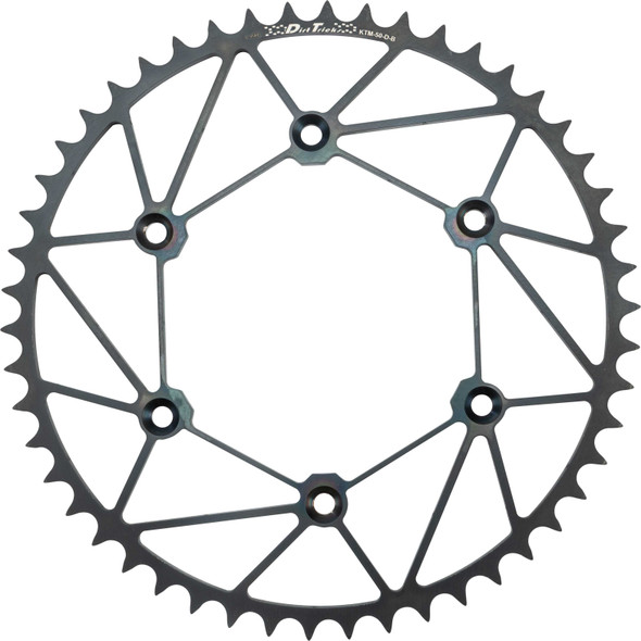 Dirt Tricks Rear Sprocket Chromoly Stl/Zir 50T-520 Blk Ktm/Husq Ktm-50-D-B