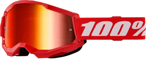 100% Strata 2 Junior Goggle Red Mirror Red Lens 50032-00012