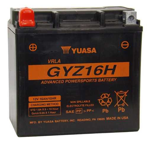 Yuasa Battery Yuasa Gyz16H Factory Activated Maintenance Free Yuam716Gh
