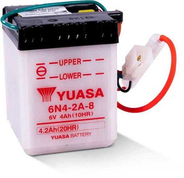 Yuasa Battery Conventional 6N4-2A-8 6 Volt Battery Yuam2648A