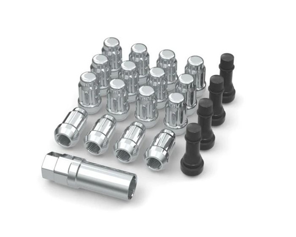 Lug Nut Set Chrome With Key & Valve Stem 12X1.25 (16Pcs) LKT01212502