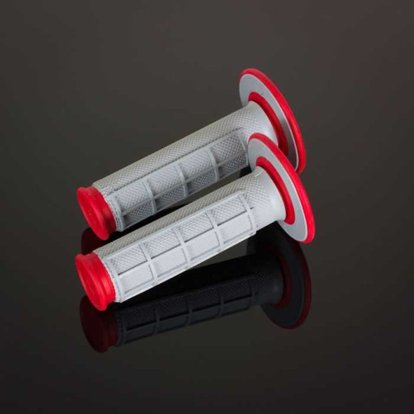 Renthal Renthal Mx Grips Dl Diamond / Waffle Red / Grey G156