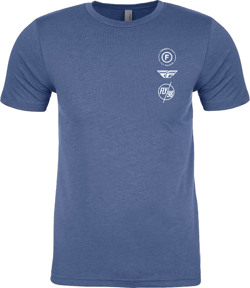 Fly Racing Fly Atom Tee Cool Blue Heather Xl 354-0319X