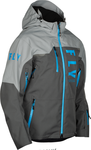 Fly Racing Carbon Jacket Grey/Blue Md 470-5207M