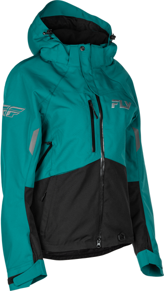 Fly Racing Women'S Carbon Jacket Deep Lake/Black Lg 470-5212L
