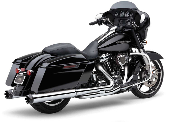 Cobra 4" Dual Cut Tip Slip-On Chrome Flh/Flt 17-22 6267