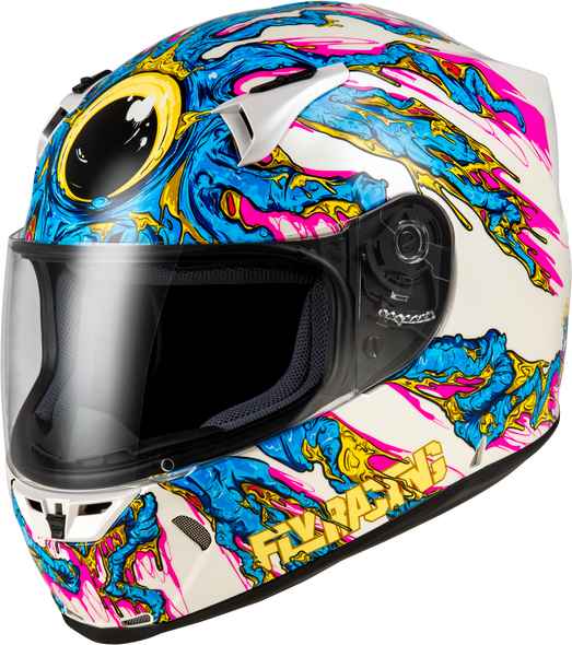 Fly Racing Revolt Space Creep Helmet Light Blue/White/Pink 2X 73-83862X