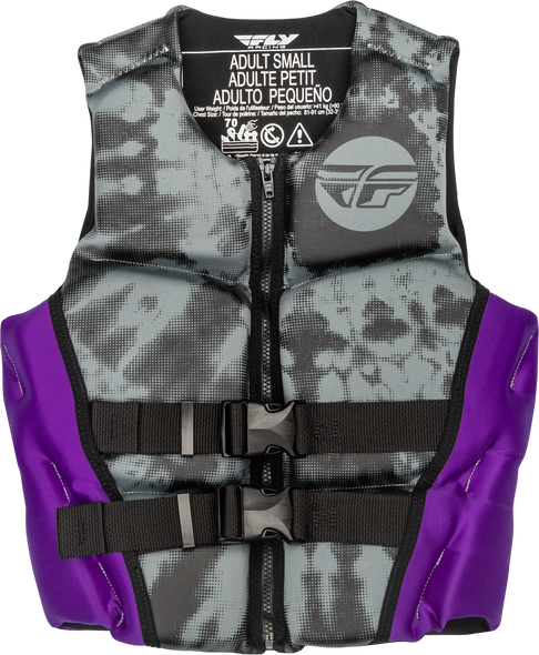 Fly Racing Wmn'S Neoprene Flotation Vest Purple/Grey/Black Lg 221-30420L