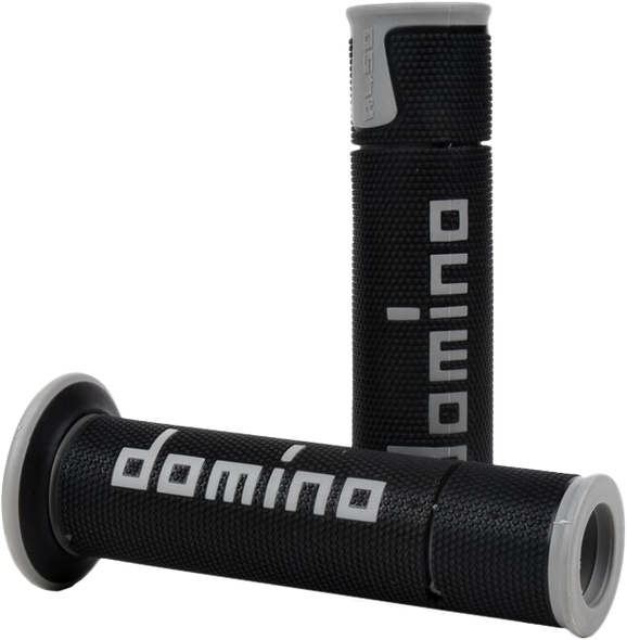 Domino Racing A450 Road Racing Grips Black/Grey Pair A45041C5240B7-0