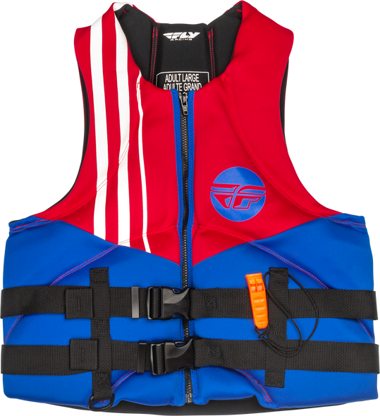 Fly Racing Neoprene Flotation Vest Red/White/Blue Lg 221-30402L