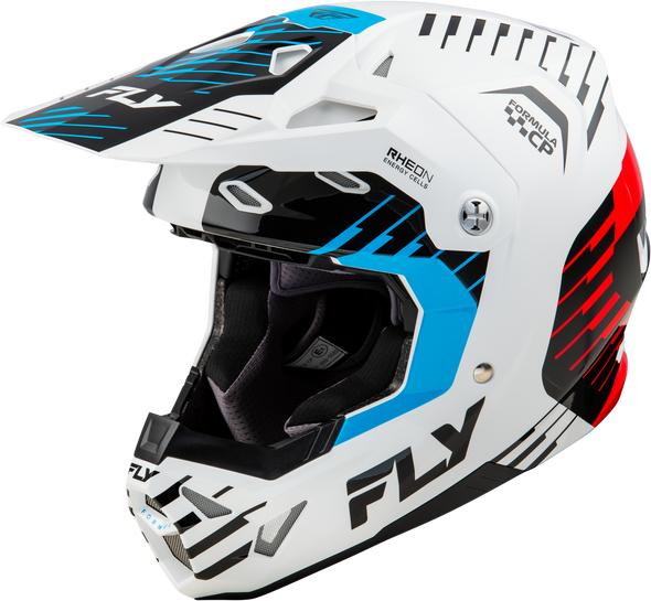 Fly Racing Formula Cp Slice Helmet White/Red/Cyan Xl 73-0052X