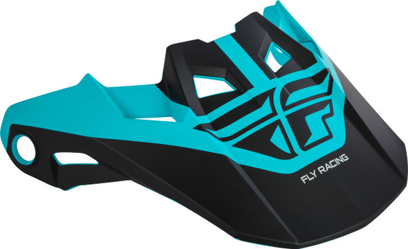 Fly Racing Formula Visor Matte Black/Teal Md-Lg 73-47206M