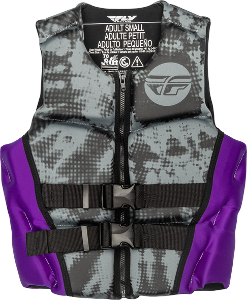 Fly Racing Wmn'S Neoprene Flotation Vest Purple/Grey/Black Xl 221-30420X