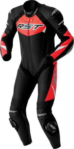 Rst Tractech Evo D3O Suit Blk/Flo Red Leather Md 103634F.Red-42