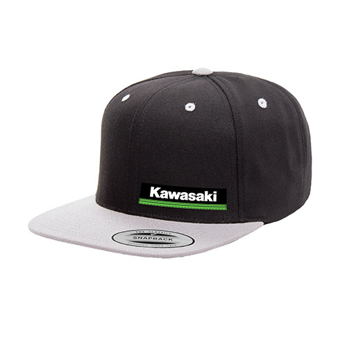 Factory Effex Kawasaki Wedge Snapback Hat / Blackgray Os 23-86100