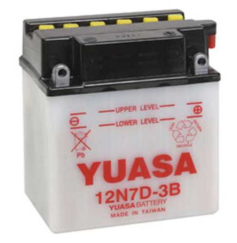 Yuasa Battery Yuasa 12N7D-3B Conventional 12 Volt Battery Yuam227Db