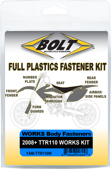 Bolt Works Body Work Fastener Kit Yam Ttr110 Yam-Ttr110W