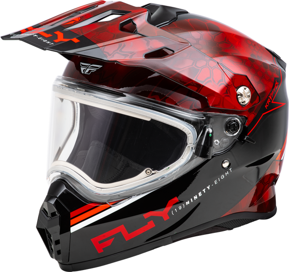 Fly Racing Trekker Cw Conceal Helmet Elec Shld Red/Black 2X 73-313612X