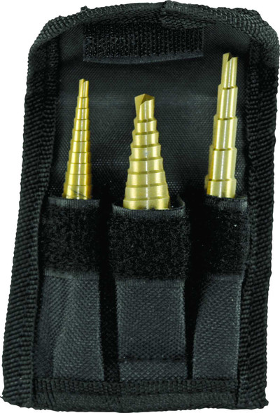 Performance Tool 3 Pc Step Drill Set W9003