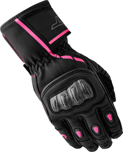 Rst S1 Ladies Glove Black/Pink Leather Sm 103653Pnk-06