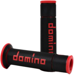 Domino Racing A450 Road Racing Grips Black/Red Pair A45041C4240B7-0