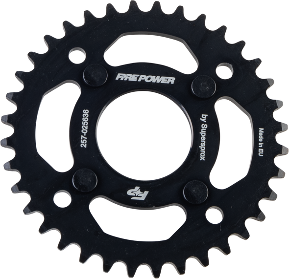 Fire Power Rear Sprocket Steel 36T Blk Fps-256-36- Blk