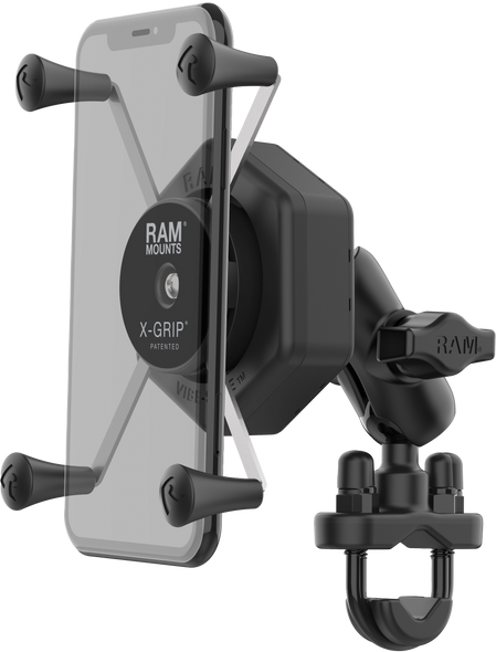 Ram X-Grip Vibe-Safe L Phone Mount With U-Bolt Base Short Ram-B-149Z-A-Un10462