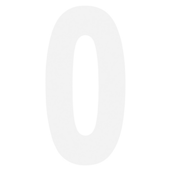 Fx 2015 Numbers Standard 8" White 0 02-4480