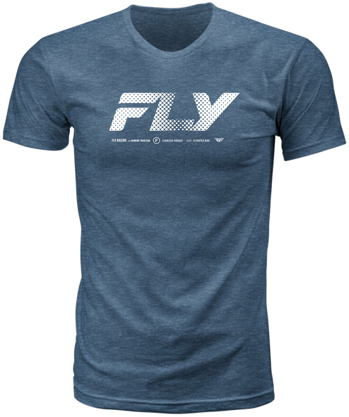 Fly Racing Fly Worldwide Tee Blue Lg 354-0408L