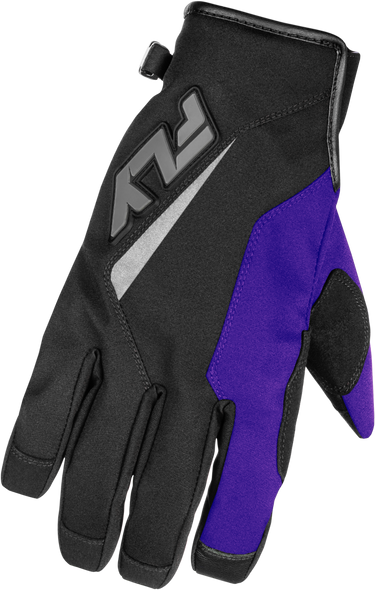 Fly Racing Title Gloves Black/Purple/Grey Md 371-057M