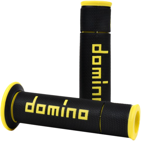Domino Racing A450 Road Racing Grips Black/Yellow Pair A45041C4740B7-0