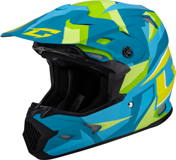 Gmax Mx-96 Splinter Helmet Matte Blue/Green Sm D3961184