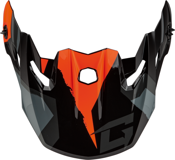 Gmax Mx-96 Splinter Visor W/Screws Black/Orange G096012