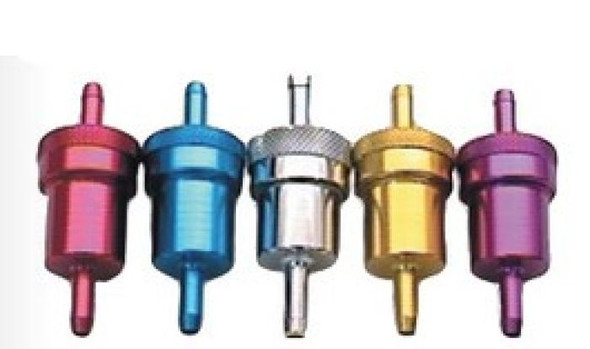 Aluminum Fuel Filter Chrome 5/16" 14-34460