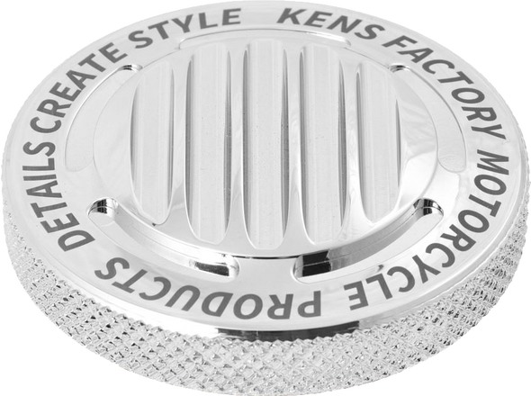 Kens Factory Nl Gas Cap Finned Chrome Dummy Cap For M8 Lh Kfc-06