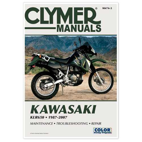 Clymer Manuals Service Manual Kawaski Klr650 1987-2007 Cm4743