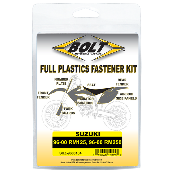 Bolt Motorcycle Accessories Body Work Fastener Kit - Suz Suz-9600104