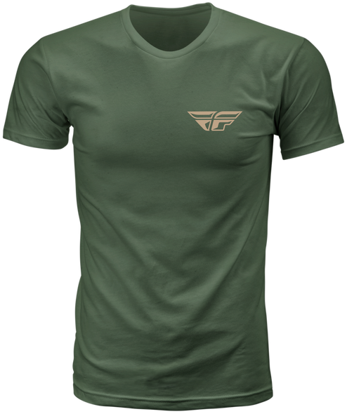 Fly Racing Fly Staple Tee Green Md 354-0405M