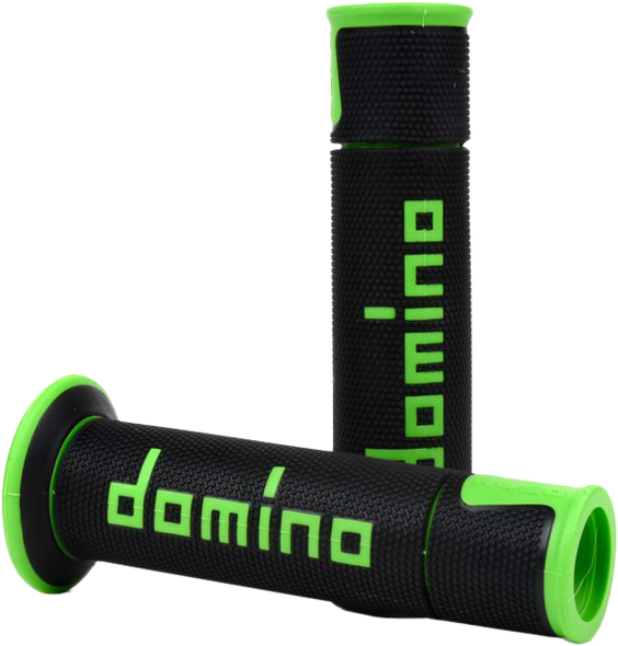 Domino Racing A450 Road Racing Grips Black/Green Pair A45041C4440B7-0
