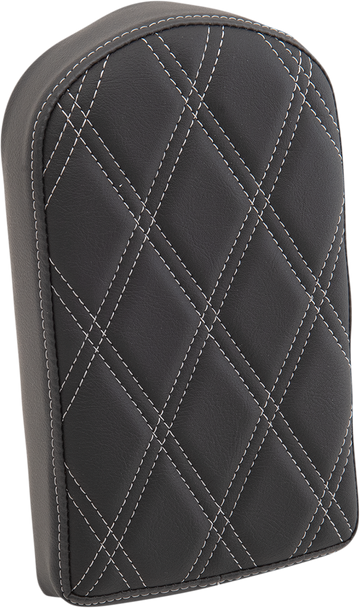 Drag Specialties Sissy Bar Pad - Double Diamond - Silver - 10"
