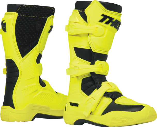 Thor Youth Blitz Xr Boots - Acid/Black - Size 4