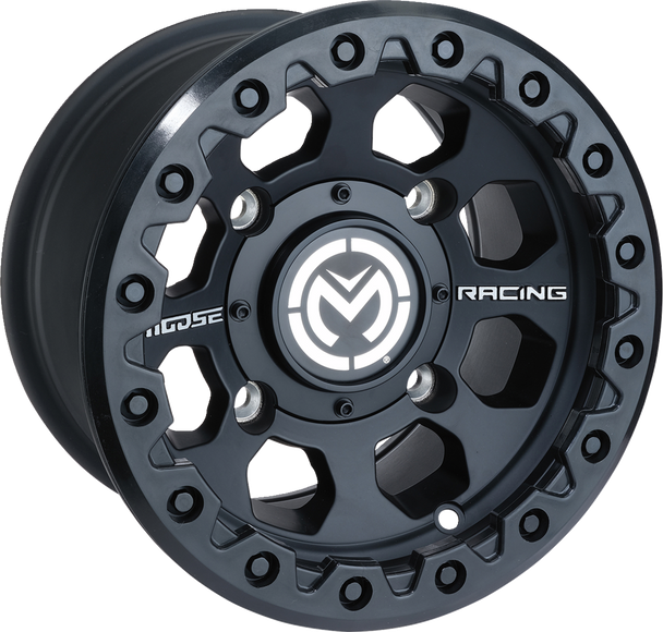 Moose Utility Wheel - 23X - Rear - Black - 12X8 - 4/136 - 4+4 23Mo128136Sb4