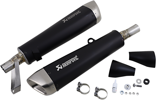 Akrapovic Street Twin Mufflers - Titanium S-T9So2-Hcqtbl