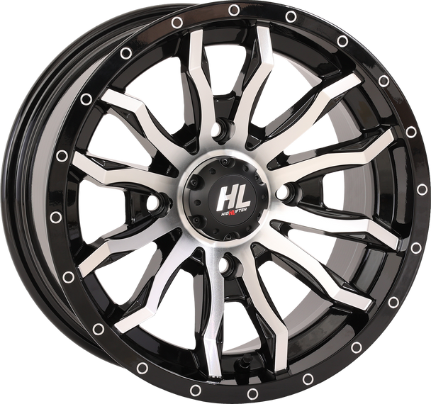 High Lifter Wheel - Hl21 - Front/Rear - Gloss Black W/Machined - 14X7 - 4/156 - 4+3 (+10 Mm) 14Hl21-1156