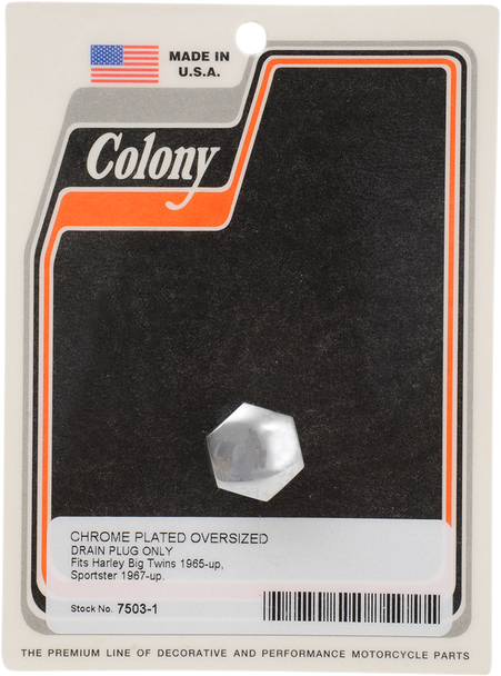 Colony Drain Plug - Oversize - Chrome 7503-1