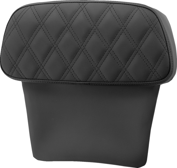 Saddlemen Chopped Tour Pak Backrest Pad - Step-Up - Black W/ Black Lattice Stitch - Flt/Flh '14-'23 814-07-Cpack-Su