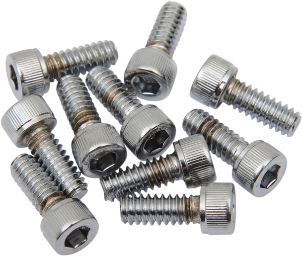 Drag Specialties Bolts - Socket-Head - Replacement - Knurled/Coarse Thread - #10-24 X 3/8" - 10 Pack