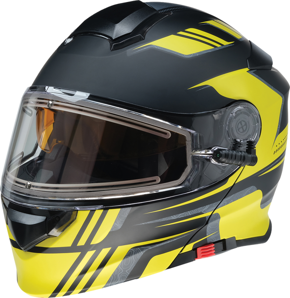Solaris Helmet - First Tracks - Electric - Dual Pane - Black/Hi-Viz - Small
