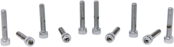 Drag Specialties Bolts - Socket-Head - Replacement - Knurled/Fine Thread - #10-32 X 1" - 10 Pack
