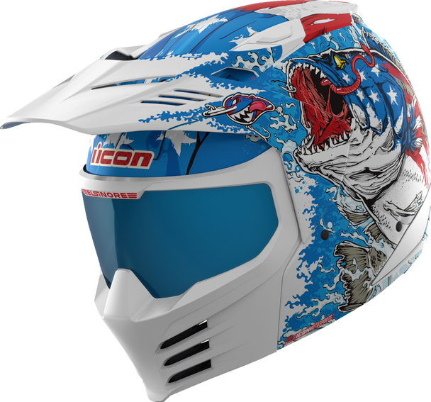 Icon Elsinore Helmet - American Basstard - Blue - Medium